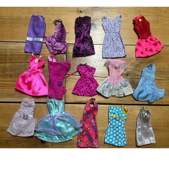 Lot of 15 Barbie Doll Clothing. Dresses. Multi-print. Summer. Special Occasion. - Picture 1 of 7